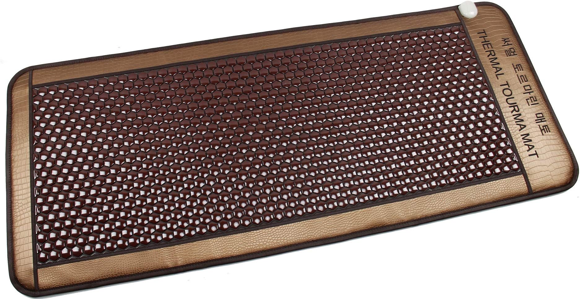 DIGITAL SPINE MEDICAL Tourmaline Mattress 900 Hexagon Stone Professional Far Infrared FIR Heating Mesh Mat for Full-body (200 x 80 x 3 cm)