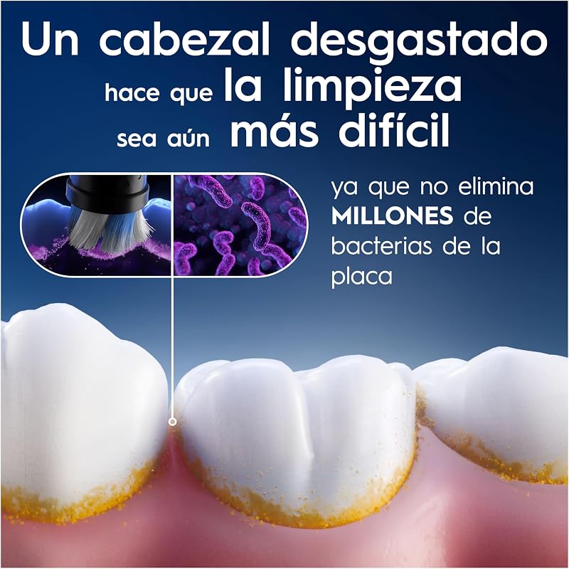 Oral-B Series iO Radiant White Original Replacement Heads, Pack de 8 Recargas Brancas para Escovas de Dentes Elétricas Oral-B iO, Branqueamento de Dentes, Remoção de Manchas