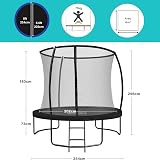 Zero Gravity Ultima 4 Trampoline 8ft Black Edition with Safety Enclosure view 4