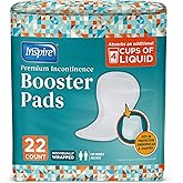 Inspire Ultra Absorbency Incontinence Booster Pads | Absorbs Over 4 Cups! | for Women or Men, Adhesive Strip Use in Incontinence Underwear and Diapers Leak-Free (22 Count)