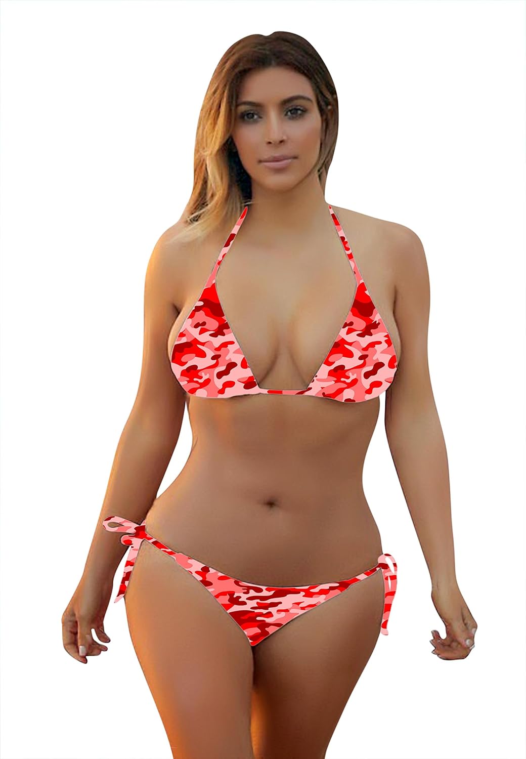 face printed on swimsuit