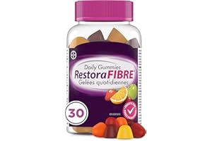 RestoraFIBRE Daily Prebiotic Fibre Gummies - Fibre Supplements For Men And Women, Naturally Sourced Inulin, Promotes Regulari