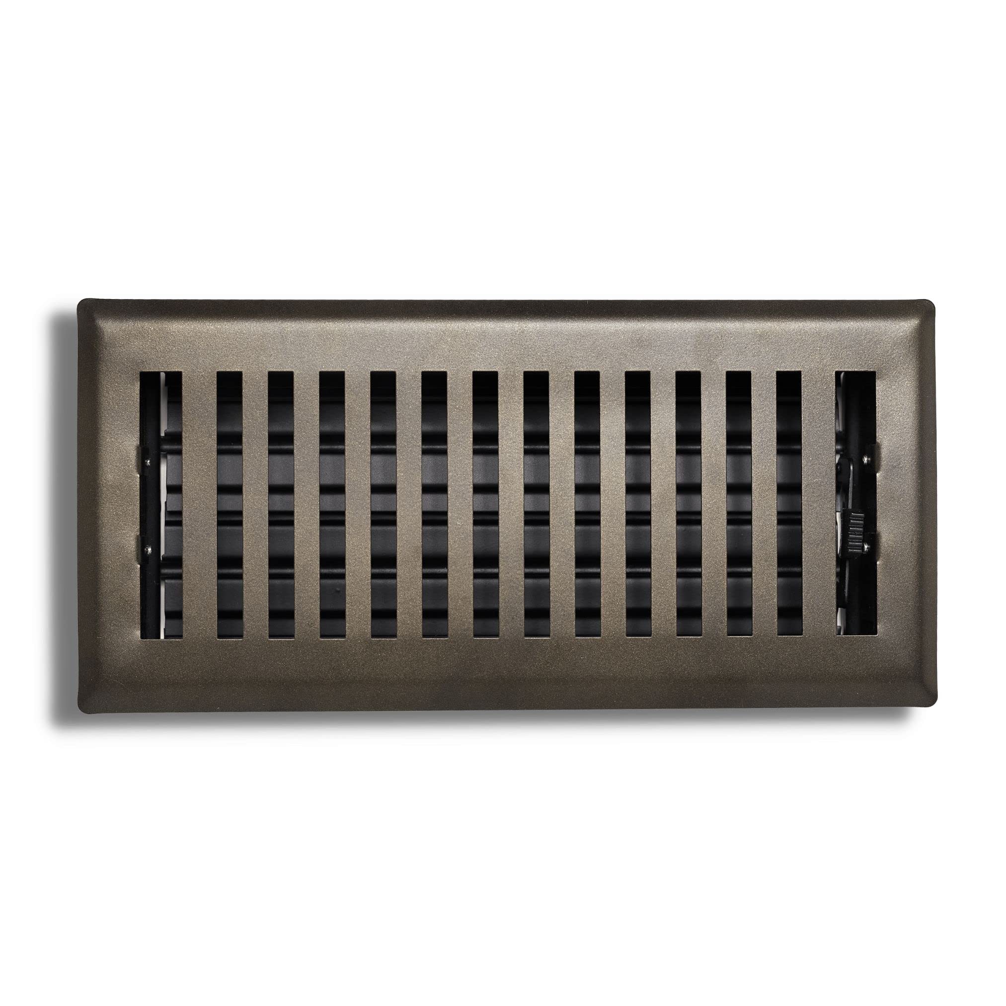 Photo 1 of Sierra Grates 4" x 12" Contemporary Design, Steel Floor Register in Metallic Bronze Color - Vent Covers for Home Floor- Decorative Air Vent Covers with Air Filter - Duct Size 4”x12”