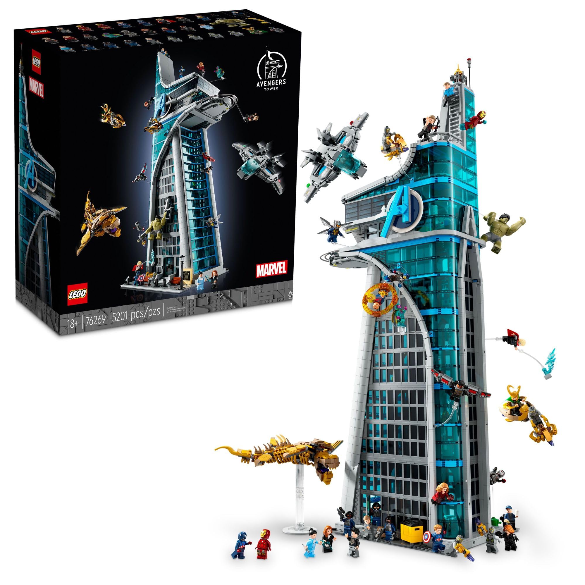 Photo 1 of **************FOR SPARE BRICKS ONLY--Missing mini-figures and most bags open******************
LEGO Marvel Avengers Tower Building Kit, Detailed Recreation of The Iconic HQ Featuring Classic Movie Scenes, 31 Figures and Authentic Accessories, Gift for Mar