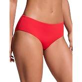CRZ YOGA Mid Waisted Bikini Bottoms | Mid Cut Leg, Medium Bum Coverage, Full Lining, Swim, Bathing Suit Briefs for Women
