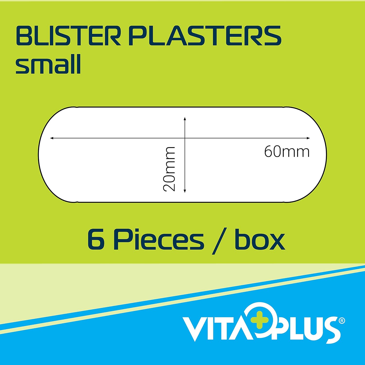 VITAPLUS Small Blister Plaster, 6 Hydrocolloid Plasters, 20x60mm, Beige, 6 Count (Pack of 1) - Image 3