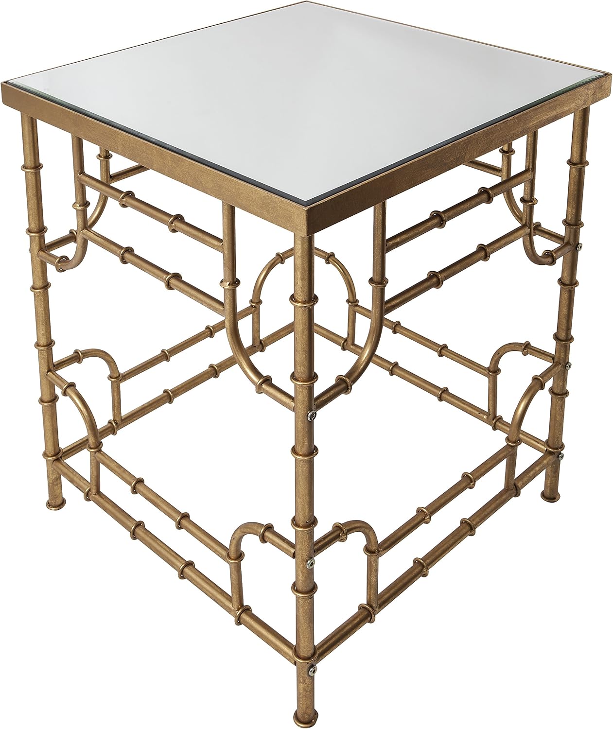 Gallery Direct Seville Side Table 21 5x21 5x24 Gold 54x54x60 Cm Amazon Co Uk Kitchen Home