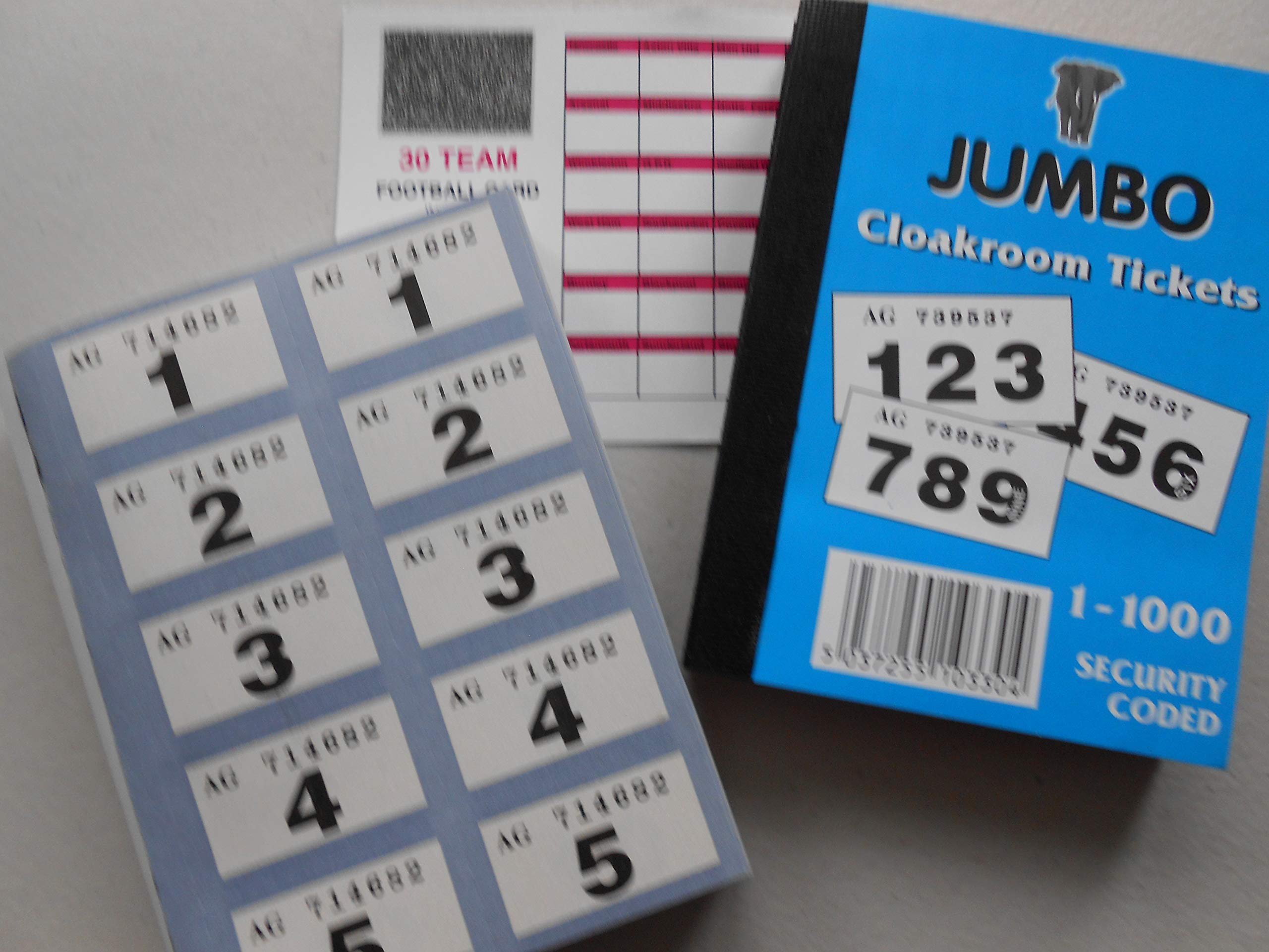 DWL RAFFLE TICKET BOOKS NUMBERED 1 TO 1,000 + FREE CARD