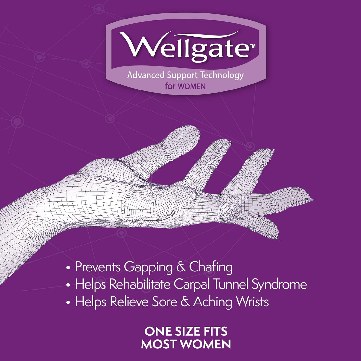 Wellgate for Women, PerfectFit Wrist Brace for Wrist Support - Left: Health & Personal Care