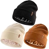 FURTALK Womens Winter Warm Satin Lined Beanie Hats Silk Lining Unisex Knit Slouchy Caps