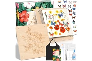 11x11" Large Flowers Press Kit, 10-Layer Wooden Pressing Kit for Adults DIY Flower Preservation & Dried Flowers Art Bookmark 