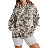 calbatic Oversized Leopard Print Hoodie for Women Men Long Sleeve Hooded Sweatshirts Cute Pullover with Pocket