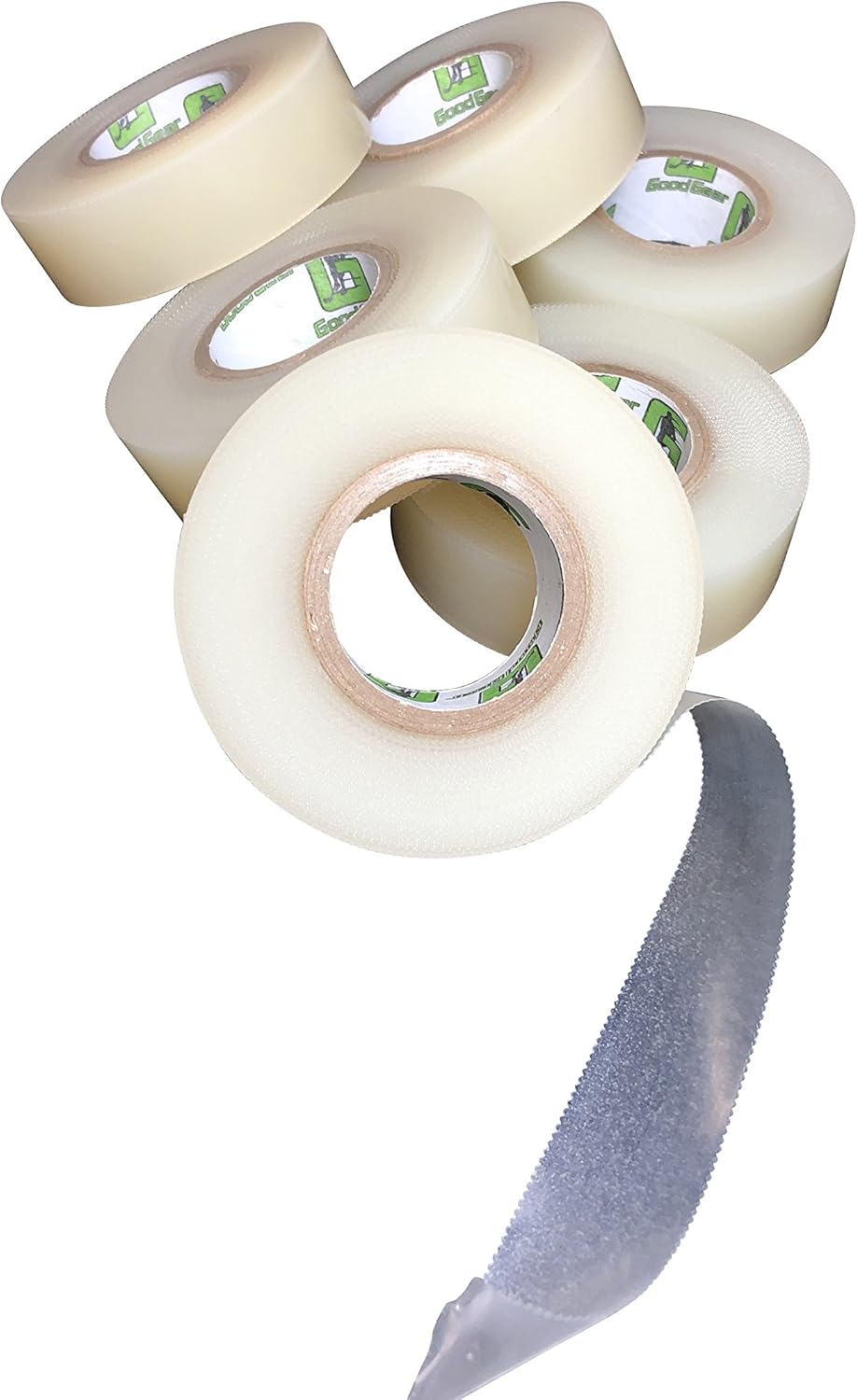 Good Gear Clear Hockey Tape. Poly Sock Tape. Easy Stretch, Easy Rip. 6 Pack. - Made in North America for Hockey : Sports & Outdoors