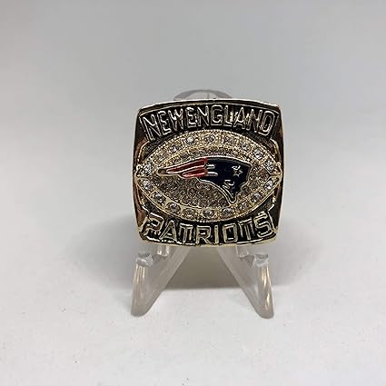 Usa Shipper Tom Brady 12 New England Patriots High Quality Replica 2007 Afc Championship Ring Size 11 5 Gold Colored Patriots Colored Logo At Amazon S Sports Collectibles Store
