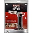 Chef Master Chef's Cooking Torch, Self-Igniting Peizo Trigger, Refillable Cooking Torch Gun for Searing Steaks, Meat, Sushi, Creme Brulee, Desserts, BBQ, Crafts, Soldering - 90268(BUTANE NOT INCLUDED)