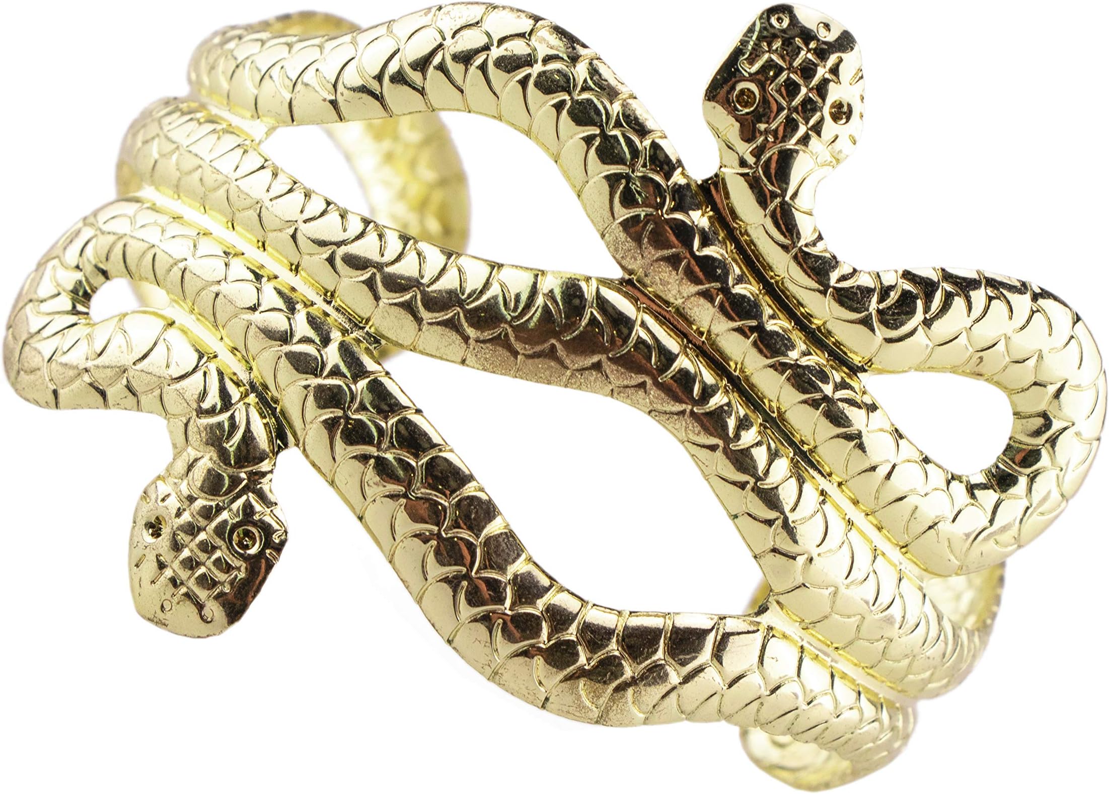 EAWIN Egptyian Goddess Gold Snake Open Cuff Upper Arm Bracelet Great for Cleopatra Costume Medusa Costume Halloween Adjustable