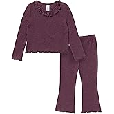 Modern Moments by Gerber baby-girls Ruffle Collar Top and Flare Pant Set