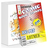 LOTMER 100 Pack Current Size Comic Book Boards | 27PT Extra Thick Acid-Free Backing Boards, Durable Coated Precision Cut for Regular Comics, Collectors and Archival Storage