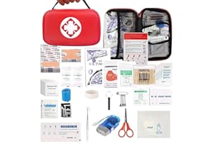 185pcs Compact Waterproof First Aid Bag Suitable for Home School Office Travel Car Camping Hiking Sports