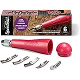 Speedball Linoleum Cutter Kit Assortment #1 - Linocut Carving Tools for Block Printing, Includes 5 Blades