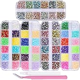 Kikonoke 5 Boxes Nail Art Rhinestones Half Pearls Kit 3D Flatback Jelly Crystal Gems Diamantes Design for Crafts Face Clothes Clothes Glass Decorations DIY (60 Colors 2mm)