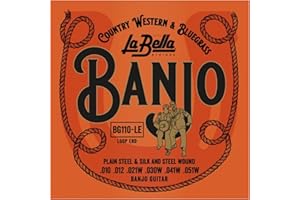La Bella BG110-LE Loop-Ends Banjo Guitar String 10-51