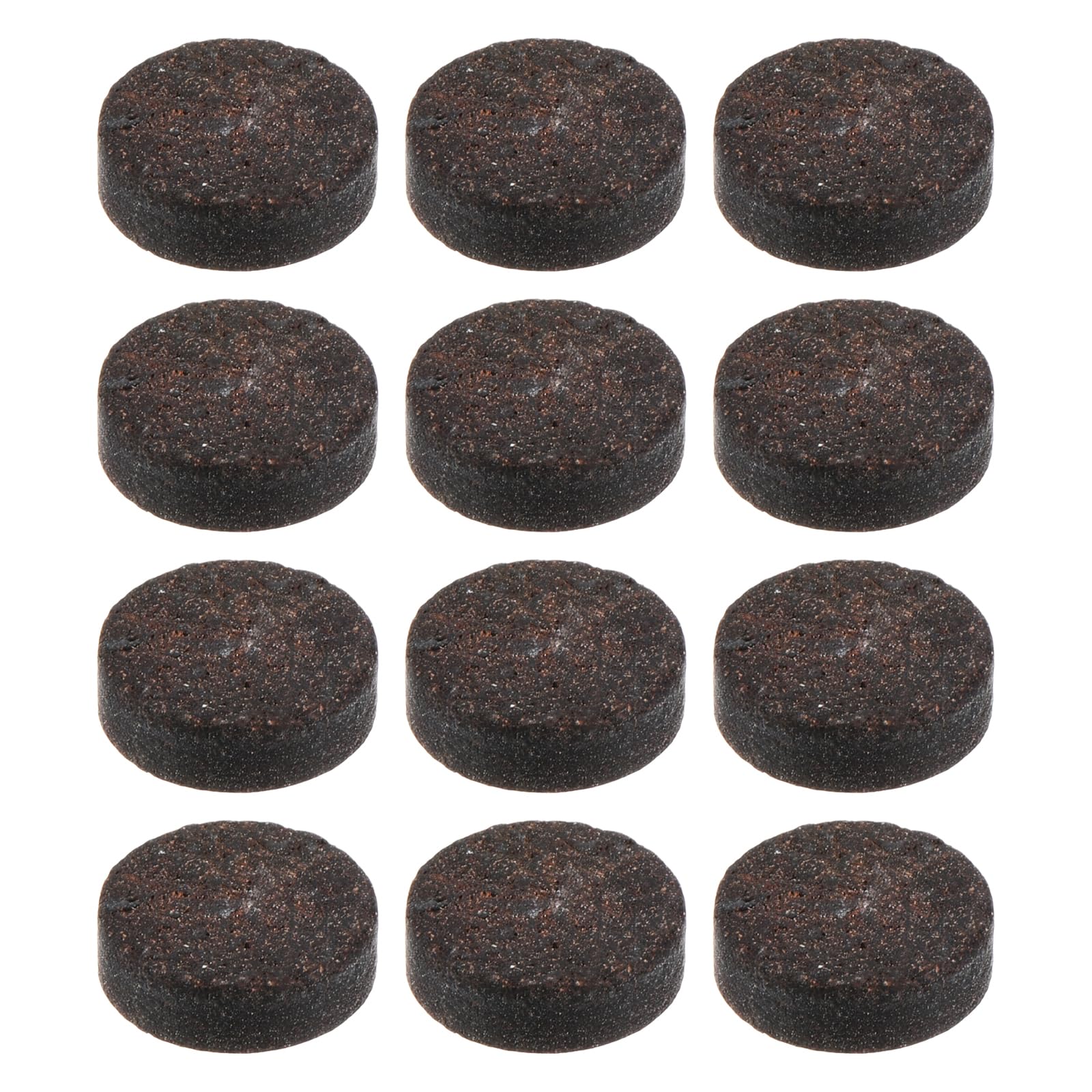 M METERXITY 12 Pack Pool Cue Tips - Billiard Cue Replacement Tip, Wear-resistant, Apply to Pool Cues/Snooker (10mm Dia, Brown)