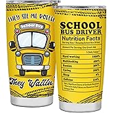 Bus Driver Appreciation Gifts - Stainless Steel Insulated 20OZ Tumbler Mug with Lid for Men, Women & Retired Drivers - Back to School Gift for Kids