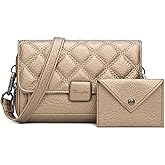 Wrangler 2 Pcs Flap Crossbody Bags for Women Detachable Dual-compaument Wallet Set