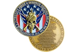 YKSHOP Air Force Challenge Coin with Skull Design and Airman's Creed