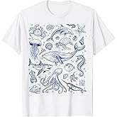 Ocean Life Sea Aesthetic Dolphin Beach 90s Vintage Graphic T-Shirt