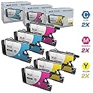 LD Brother Compatible LC75 Set of 6 HY Ink Cartridges: 2 each of LC75C Cyan/LC75M Magenta/LC75Y Yellow for use in the Brother MFC-J6510DW, MFC-J6710DW, MFC-J6910DW and MFC-J835DW Printers