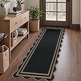 LORWER Modern Hallway Runner Rug, 2x6 Washable Easy Jute Rugs for Entryway Kitchen Farmhouse Indoor Outdoor Carpet, Non Slip Runner for Bedroom Porch Laundry