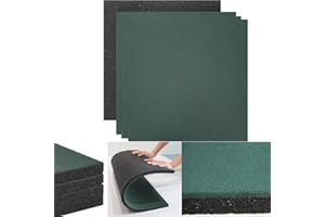 Tcatec 4PCS Rubber Floor Tiles, 20"X20"X1" Patio Tiles Rubber Interlocking Tiles Heavy Duty Non Slip Flooring Mat Garden Pave