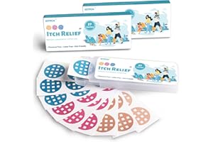 Istpch Itch Relief Patches 54 Patches, Natural Bite Relief Stickers, Instant Effect, Reduces Itch & Swell, Kid Friendly (3 Color)