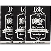 Lok Dark Chocolate Bar 100% Cacao | Fair Trade, Kosher, Gluten Free, Vegan, Bean-to-Bar, Sugar-Free, No Sugar Alcohol, No Art