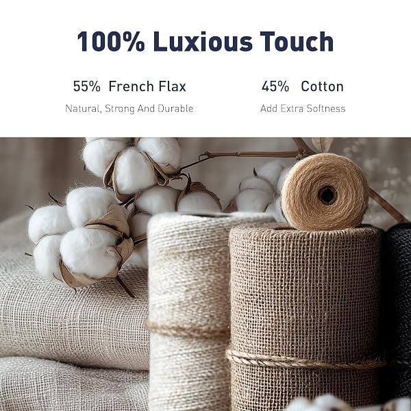 HYDE LANE LINEN DUVET COVER SET QUEEN SIZE, 3PCS TEXTURED FRENCH FLAX LINEN COTTON BLEND BEDDING SET, NATURAL AND ORGANIC, SOFT AND BREATHABLE, WITH 2 PILLOW SHAMS, 90″X90″, BLUE