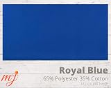 M & J Plain Royal Blue Polycotton Fabric 45 inch 112 cm Wide 1 Metre view 2
