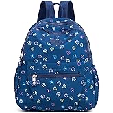 Pealwel Mini Backpack Purse for Women,Small Nylon backpacks for Ladies Backpacks Women Anti Theft Travel Bag (Floral)