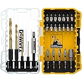 DEWALT Tough Grip 27 Pc Screwdriver Bit Set and Impact Drill Driver Bit Set, Extra Durable Heavy Duty Torsion Zone Technology (DWAF2504TG)