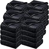 Toulite 24 Pcs Bulk Flannel Fleece Blankets for Homeless Donations Cozy Fleece Throw Blankets Winter Throw Blanket Bulk for Donations Bed Couch Sofa Home Camping Wedding Gifts(Black,50x60 Inch)