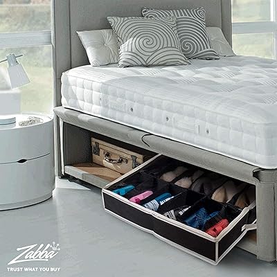 Buy Woffit Under The Bed Shoe Organizer Fits 16 Pairs 4 Pairs Boots Sturdy Breathable Materials Underbed Storage Solution For Kids Men Women Shoes Great Space Bed Boots For Your Bed Frame