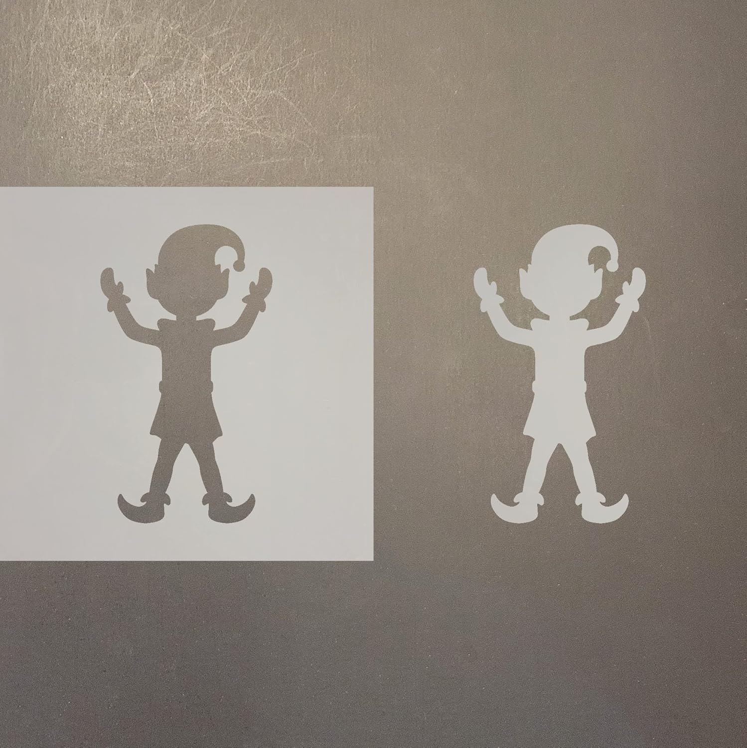 Mixed Media - Elf Reusable Mylar Stencil - Art Craft Supplies 4 Inch