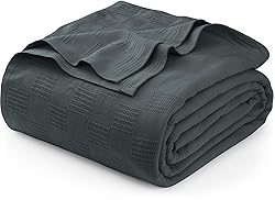 Utopia Bedding Smoke Gray 100% Cotton Blanket [Big