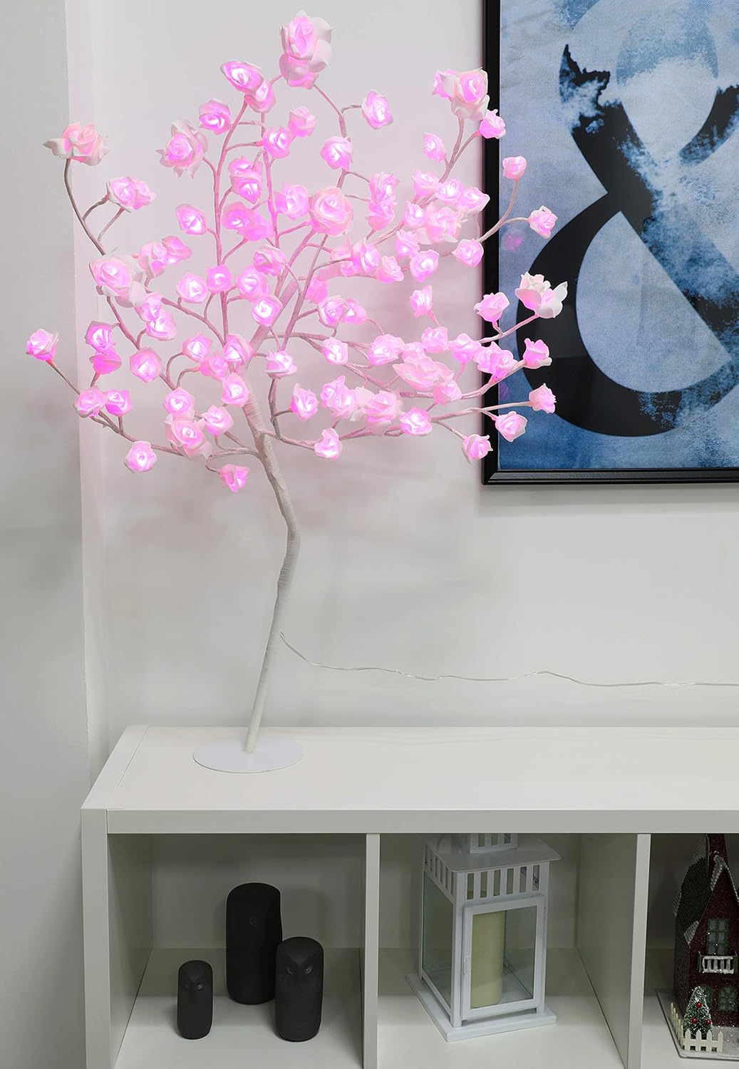 Premier 90cm Pink LED Rose Flower Tree - Garden Lighting - Christmas Lighting - Indoor/Outdoor Use - Image 4