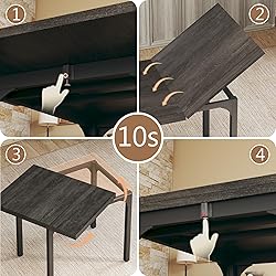 HUAHUU Dining Table Set for 4, Extendable Kitchen