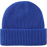 Home Prefer Mens Winter Hat Rib Knit Beanie Hat for Men Women Warm Cuff Beanie for Running Cycling Snow Ski Beanie