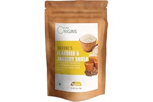 AYURA ORIGINS Nature's Flaxseed & Jaggery Shield (3.53 oz - 50 Servings) - Plant Based Supplement for Gas Relief and IBS Control - Supports Gut Health and Digestion