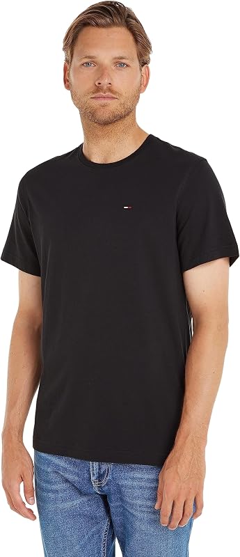 Camiseta de manga corta TJM Original Slim Fit, Negro (Tommy Black), M