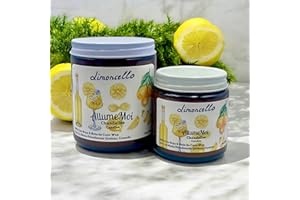 Limoncello Candle Amalfi Coast – Handmade Soy & Coconut Wax with Crackling Wood Wick - Summer Candles, Lemon Scented Candle, 